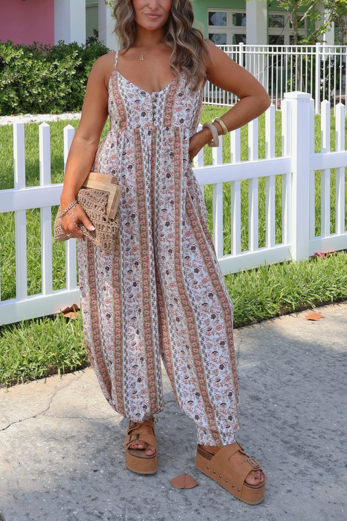 Lemongrass Boho Jumpsuit Multi