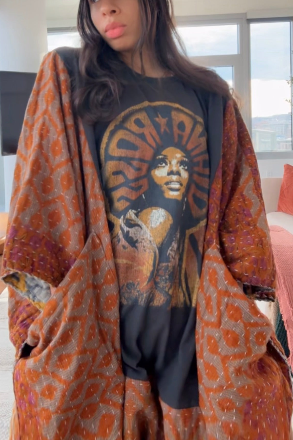 Diana Ross Washed Dolman-Sleeve Tee