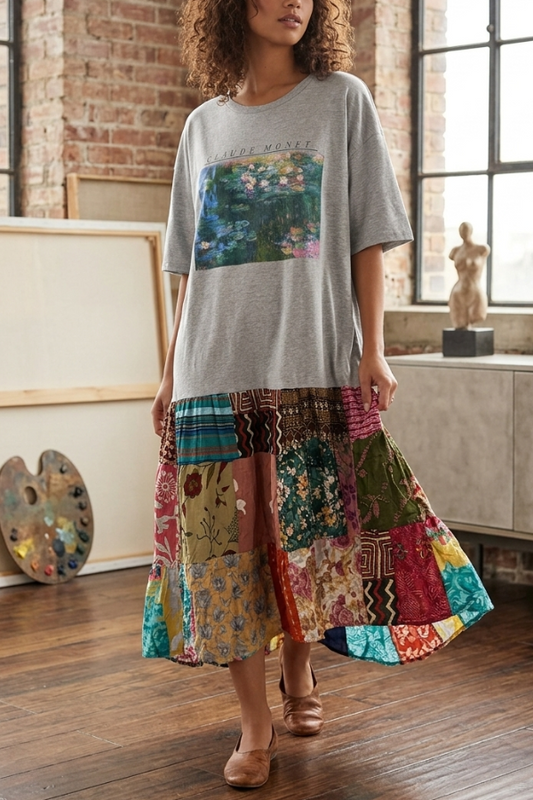 Claude Monet Recycled Dress