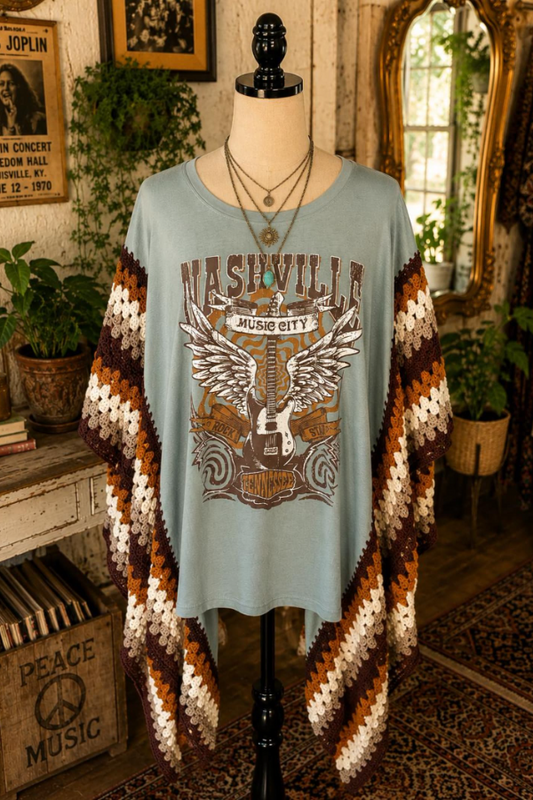Nashville Mix And Match Dolman Sleeve T-shirt Top