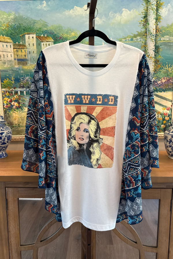 Roper Band Tee Dolly Parton Print Mix & Match Tee（No Patch）