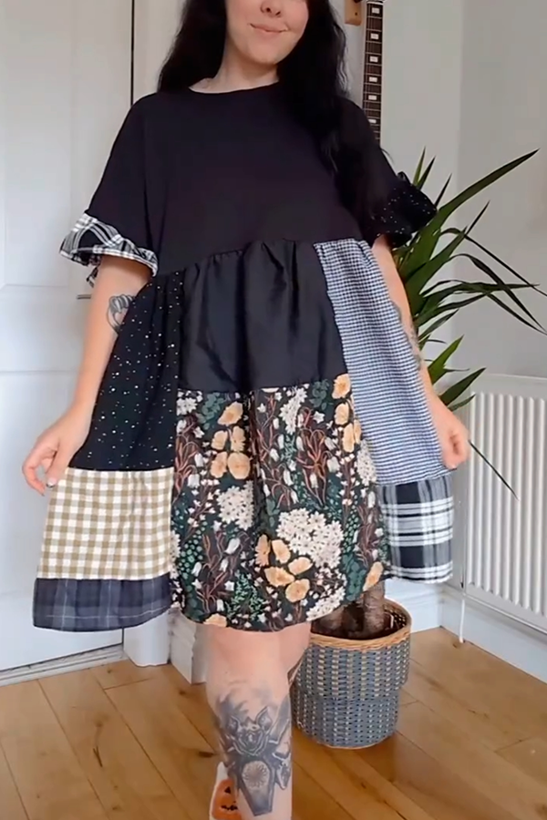 Stitching Recycled Dress