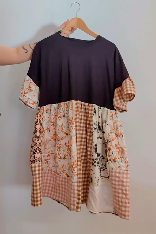 Stitching Recycled Dress