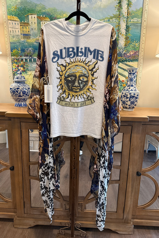 Recycled Sublime Print Dolman Sleeve Tee