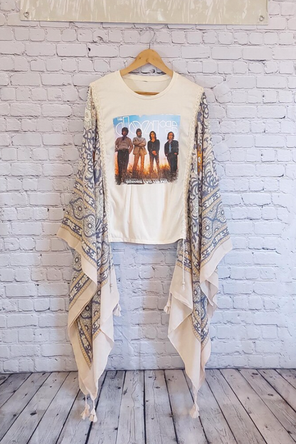Kantha Rock Makeover Bat-sleeve T-shirt