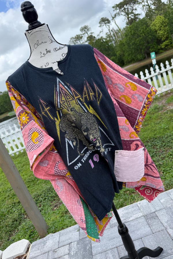 Def Leppard 1983 Graphic Print Batwing-sleeve T-shirt