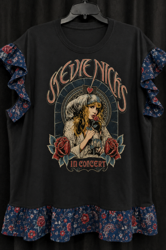 Band Tee Dress -  Stevie Nicks Floral