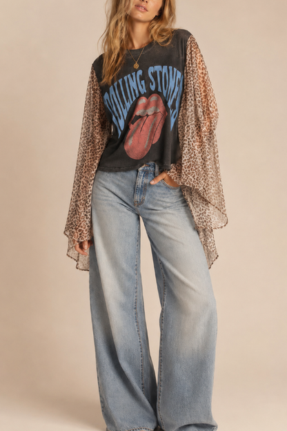 Rolling Stones Batwing-sleeve T-shirt