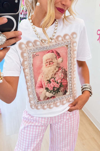 Pearl Floral Santa Tee