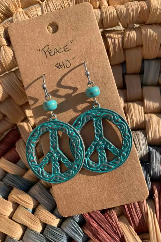 Turquoise Peace Earrings