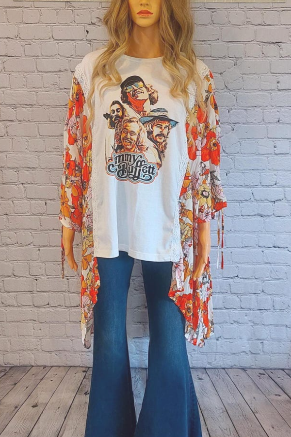 Kantha Makeover Bat-sleeve T-shirt