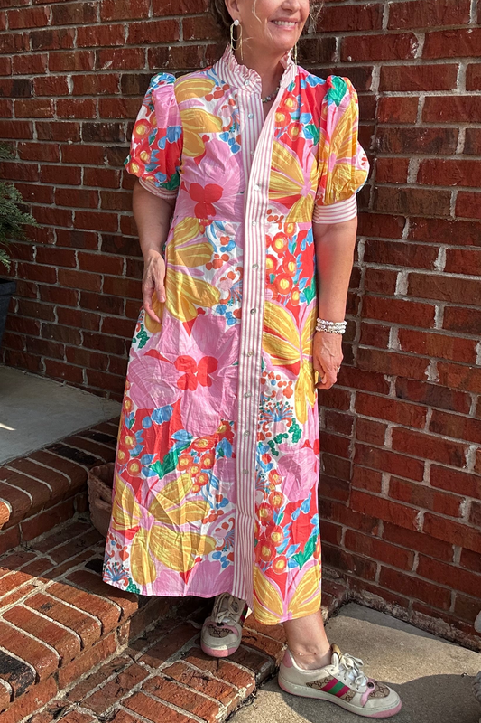 Pink Paradise Midi Dress