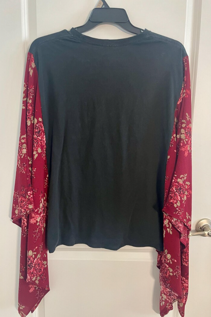 Guns N' Roses Print Dolman Sleeve Tee