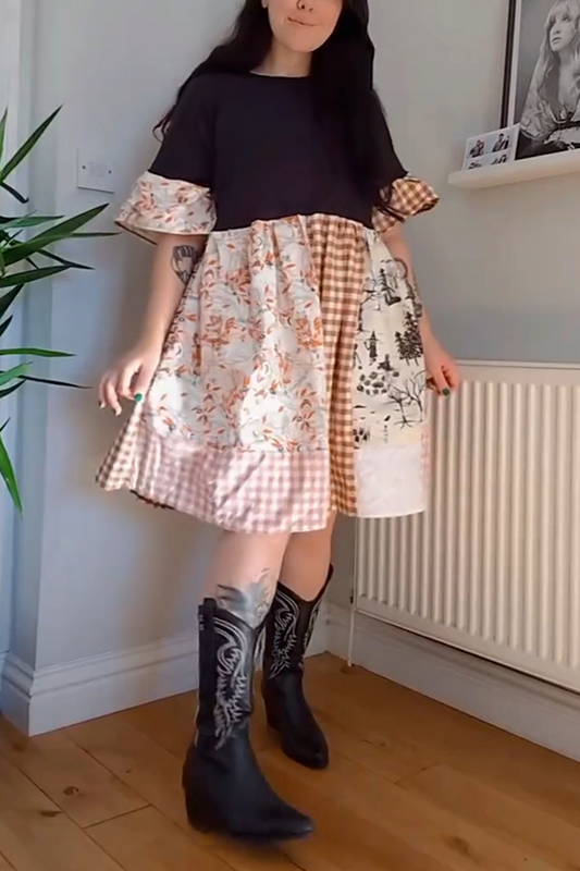 Stitching Recycled Dress