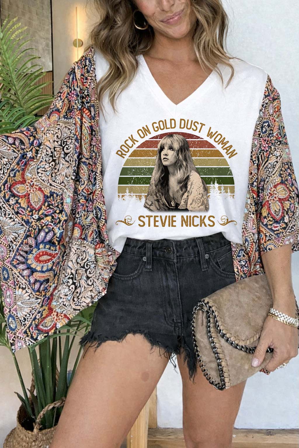 Stevie Nicks V-neck Tee（No Patch）
