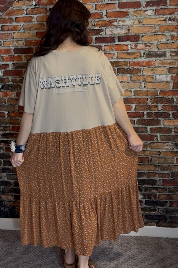 Nashville TN Printed Patchwork Dress