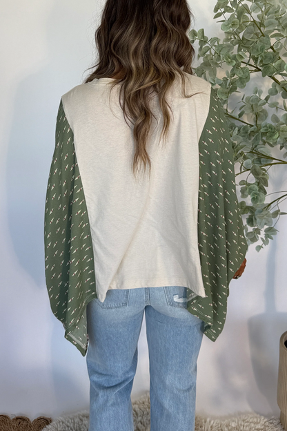 Rock N Roll Vintage Kimono Tee Green