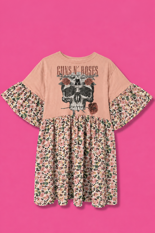 Flower Skull Guns N' Roses Dress