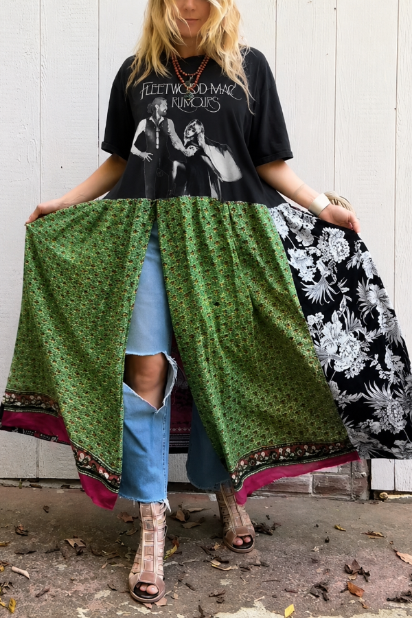 Fleetwood Mac Band Double Split Maxi Tee