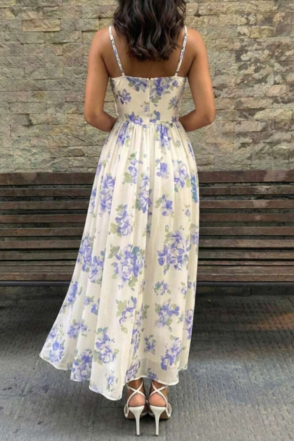 New Arrival Twist-Front Floral Maxi Dress