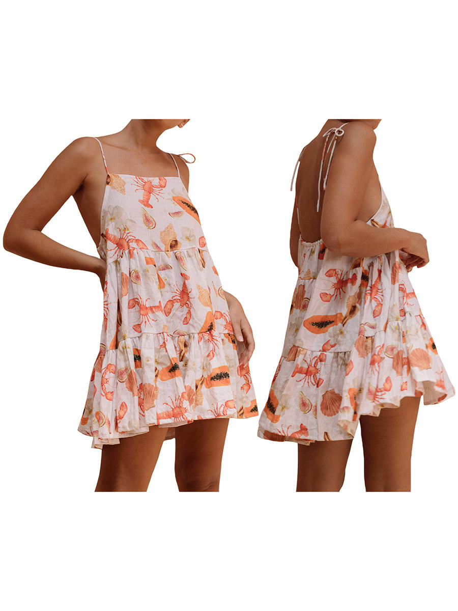 Mini-robe à imprimé crabe