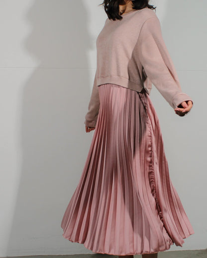 Robe pull plissée