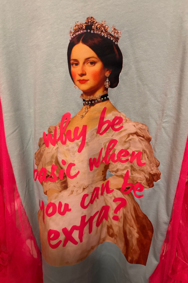 Altered Renaissance Print Dolman Sleeve Tee