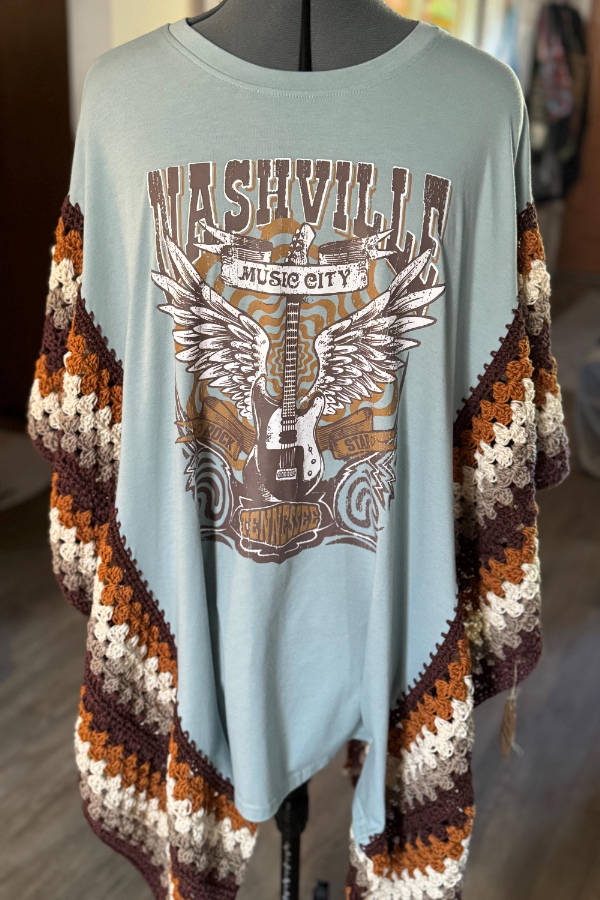 Nashville Mix And Match Dolman Sleeve T-shirt Top