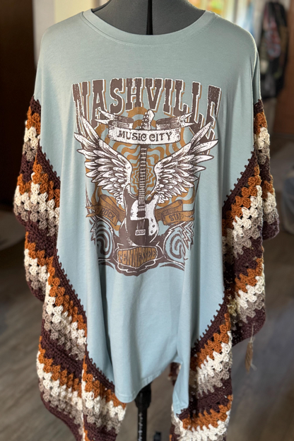 Nashville Mix And Match Dolman Sleeve T-shirt Top