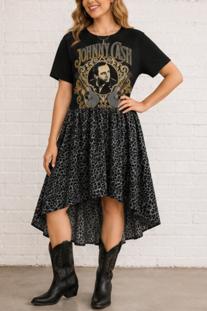 "Johnny Cash" Dress Upcycled