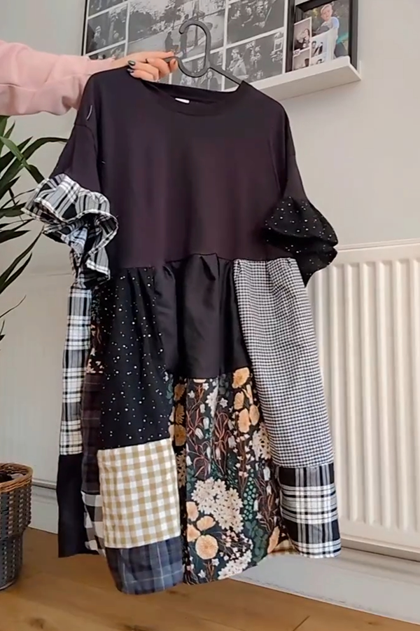 Stitching Recycled Dress