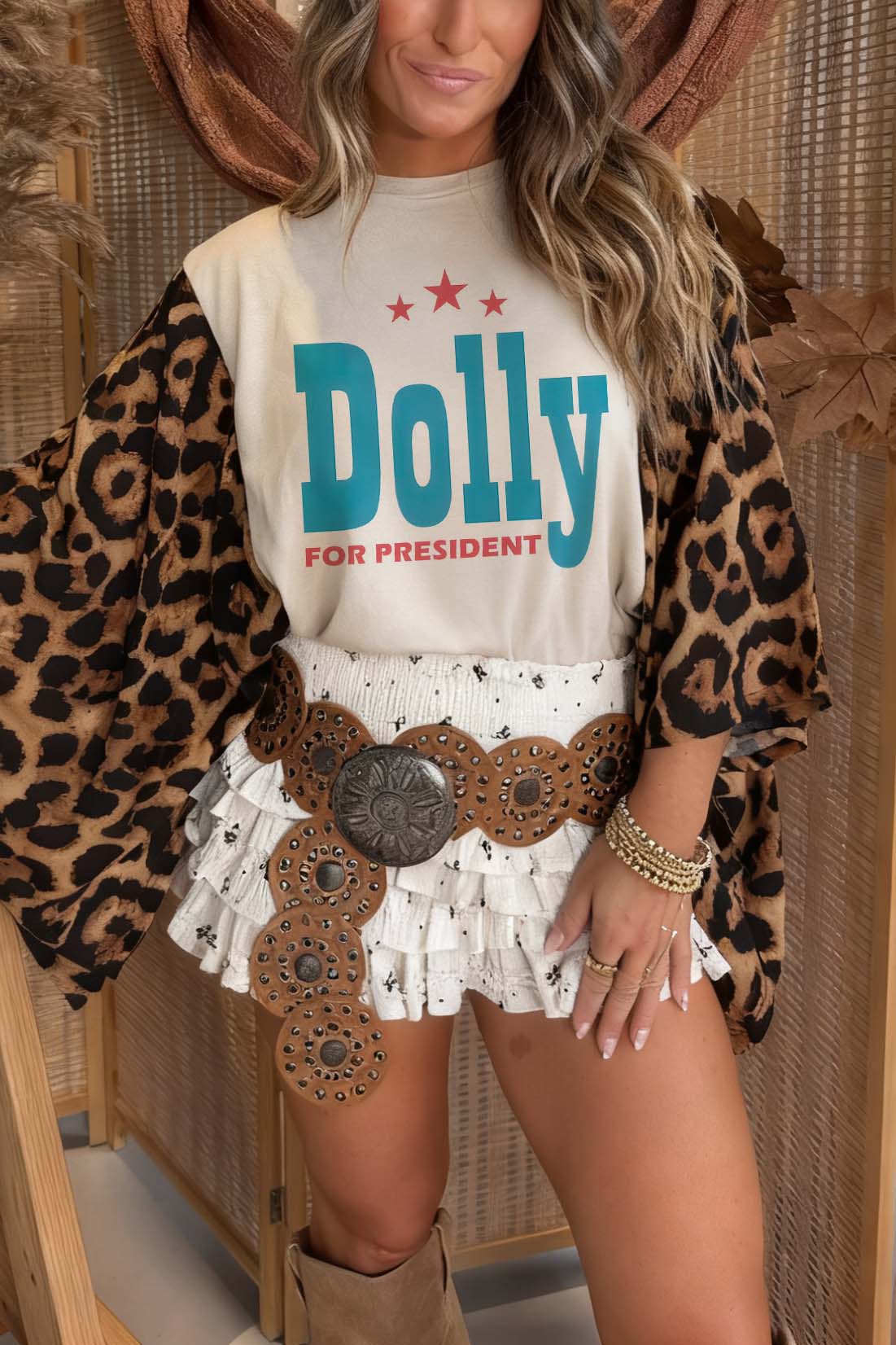 Dolly Parton Print Mix & Match Tee（No Patch）