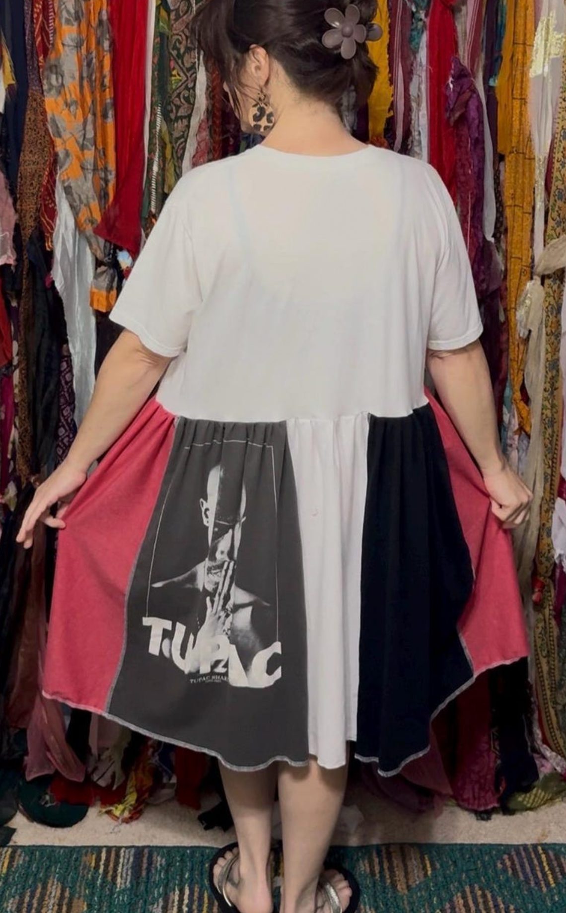 One Of A Kind Repurposed/upcycled Reworked Tupac Tshirt Dress