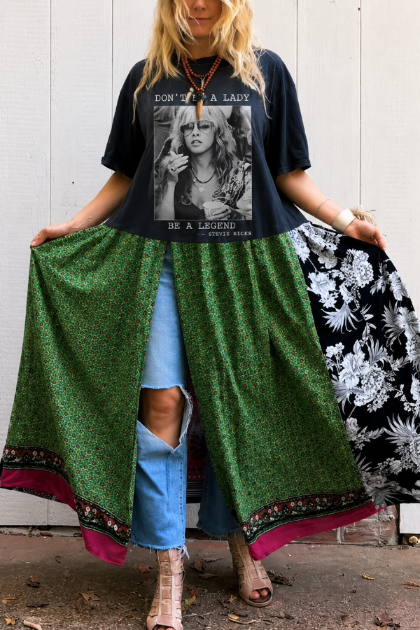Stevie Nicks Double Split Maxi Tee