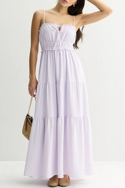 Juniors' Mary & Mo Airflow Tiered Maxi Dress