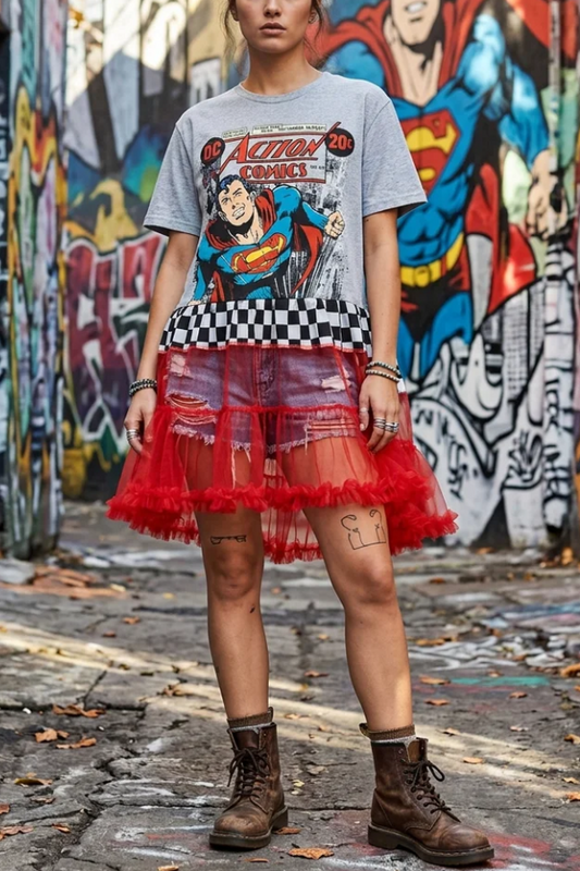 Super Man Upcycled Tee