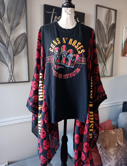 Guns N Roses T-shirt Poncho