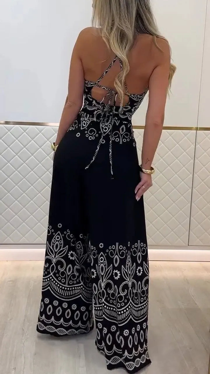 Women's Printed Holiday Casual Set