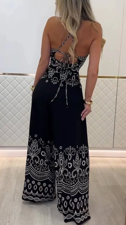 Women's Printed Holiday Casual Set