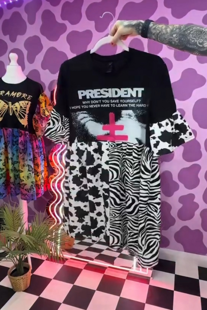 Presidential Mask Recycled Dress