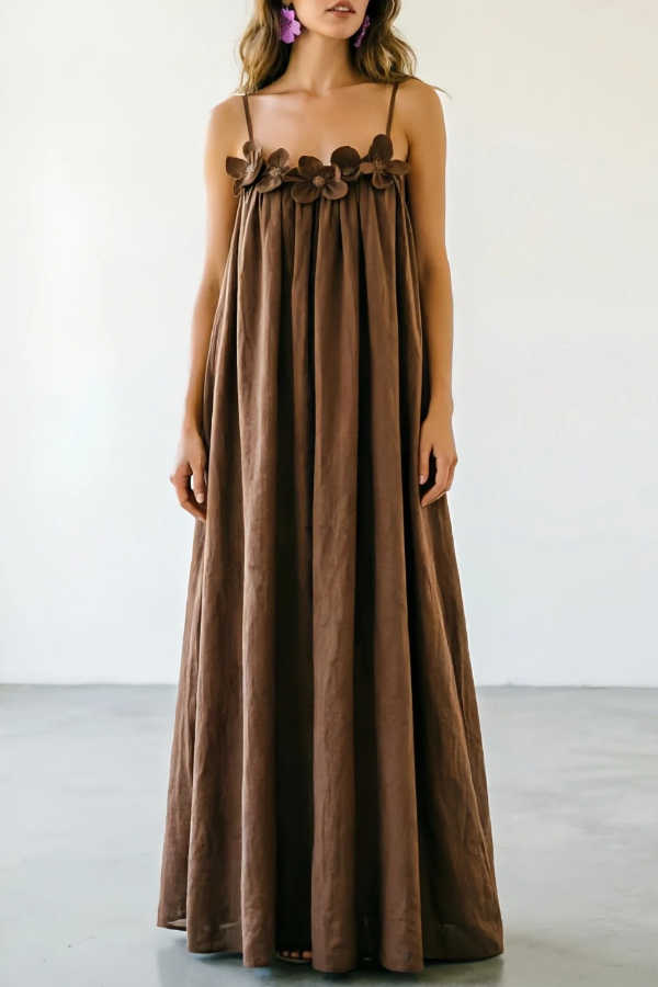 Elegant Floral Elegant Beach Holiday Dress