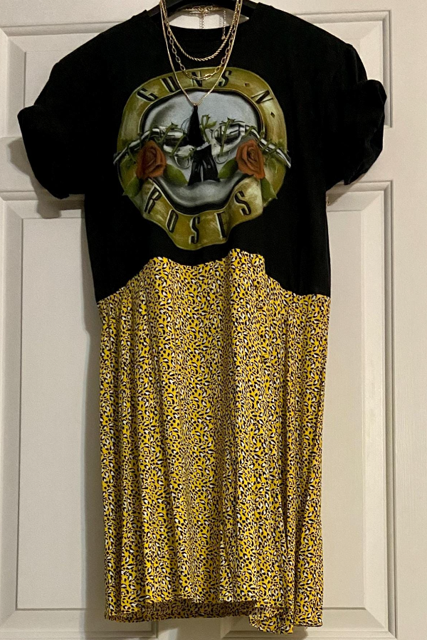 Guns N Roses Printed-Print Dress