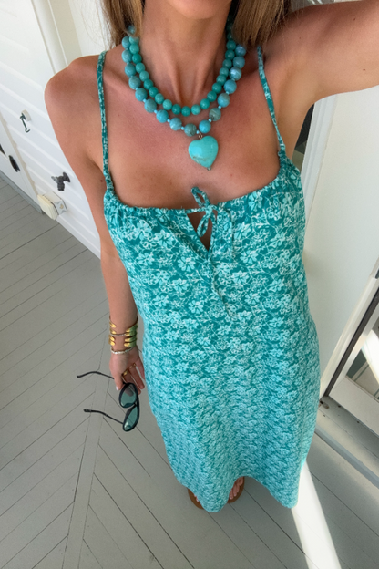 Small Floral Striped Random Vacation Dress
