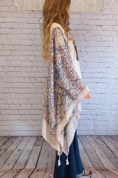 Kantha Rock Makeover Bat-sleeve T-shirt