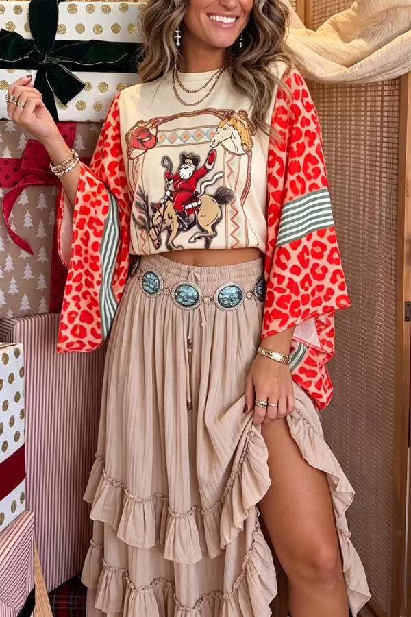Western Santa Mix & Match Tee