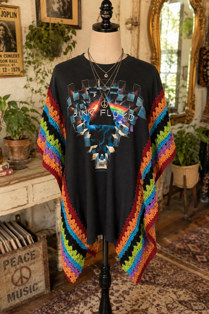Pink Floyd Mix-up Bat Sleeve T-Shirt Top