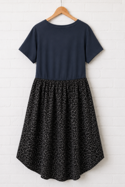 "Johnny Cash" Dusty Blue Upcycled Dress