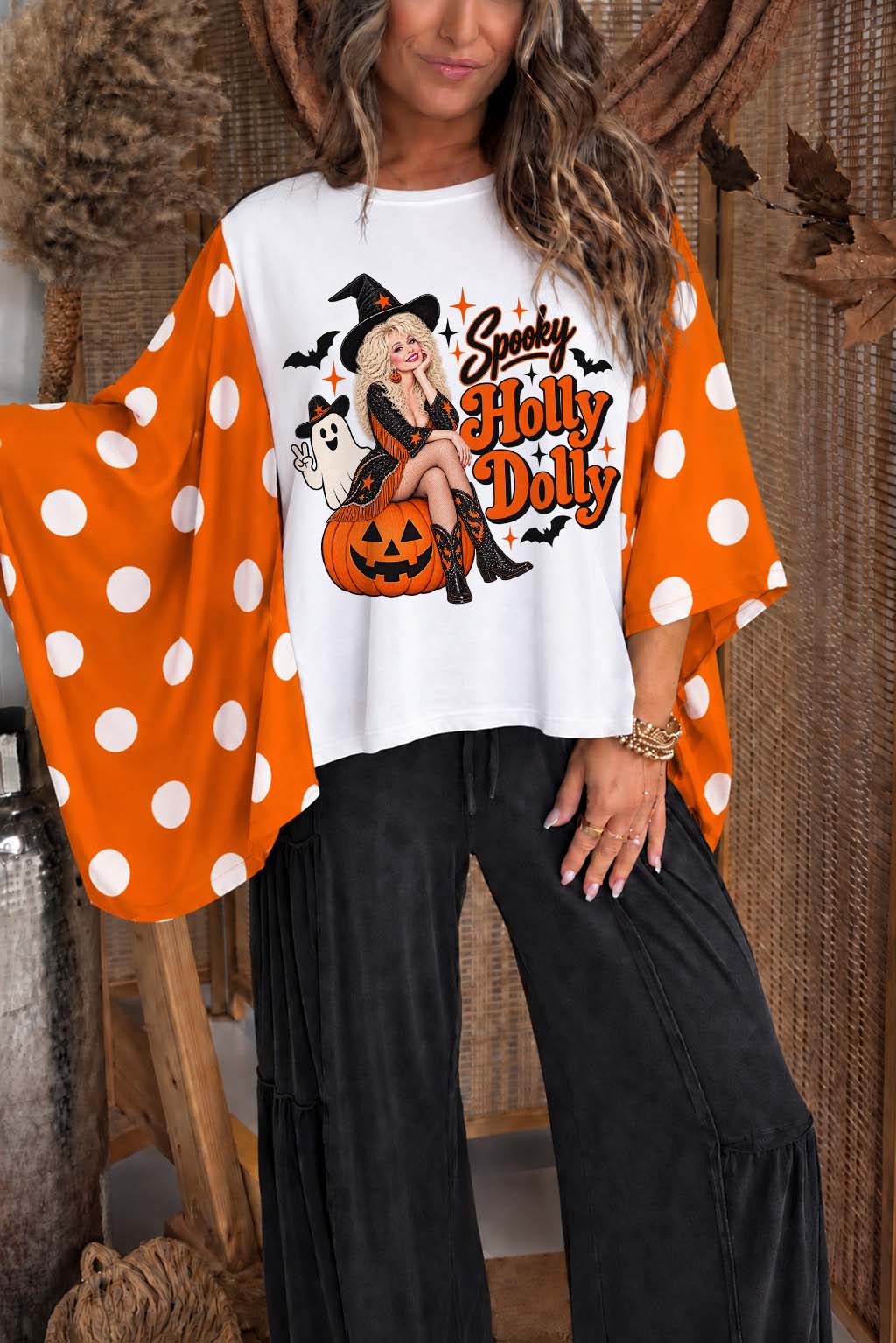 Halloween Dolly Parton Mix & Match Tee（No Patch）