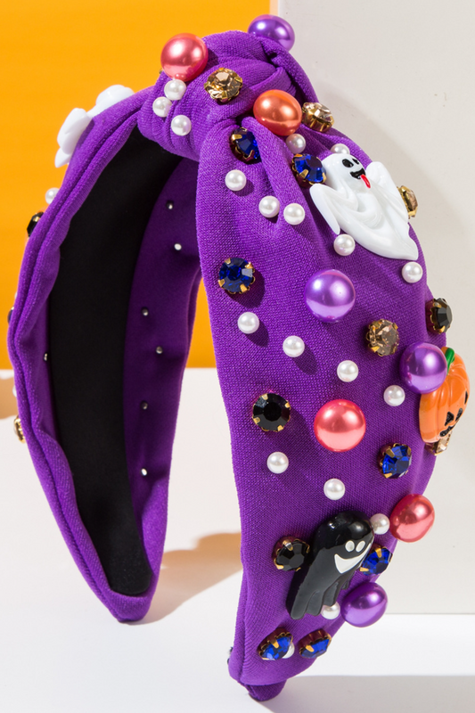 Purple Halloween Charm Headband