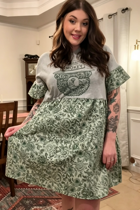 Smokey the bear Upcycled Tee